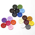 Stock Polyester Button for Clothing 4 Holes Round Resin Button
