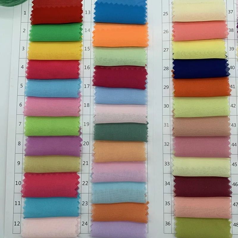 100D Chiffon Fabric Stock a Lot Chiffon Crepe P/D Fabric for Women's Garments