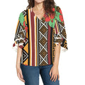 Latest Design African Comfortable and Fashionable Samoan Tapa Blouse Women Polynesian Tribal Vintage Plus Size Lady t Shirt Tops