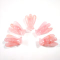 Huiying Wholesale 1.5 Inch Natural Hand-Carved Rose Quartz Angels Crystals Healing Stones Feng Shui Crafts