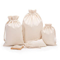 Cotton Drawstring Bags White Organic Cotton Bags Recyclable With Logo and Drawstring Customization