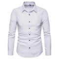 New Men's Slim Floral Long-sleeved Shirt Fashion Business Casual Shirt Wholesale
