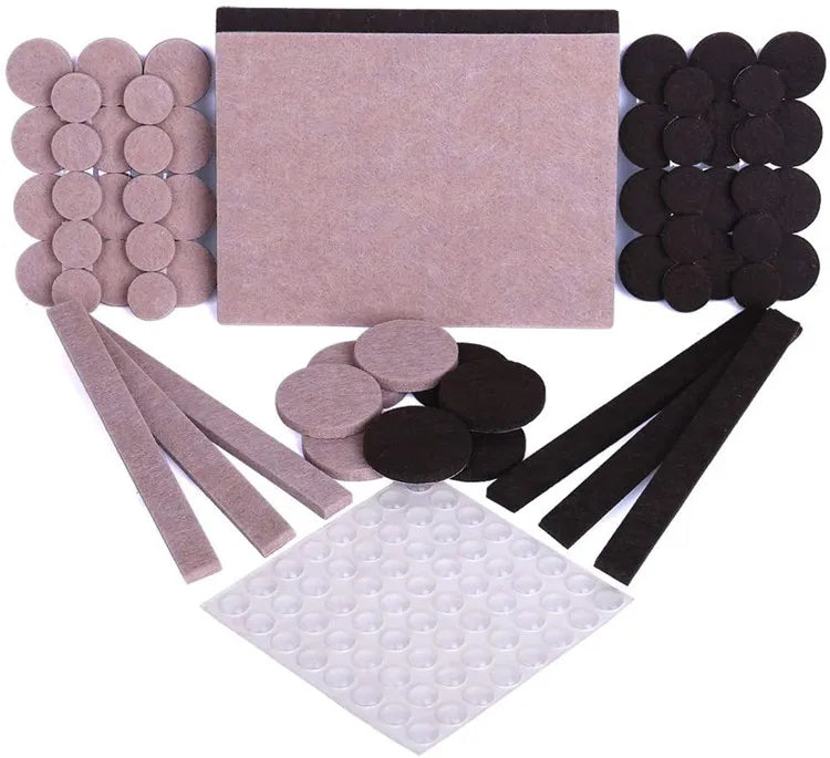 Home Decoration Furniture Felt Pads 124pcs Self Adhesive Chair Leg Feet Protectors Pads for Hardwood Floors Decor