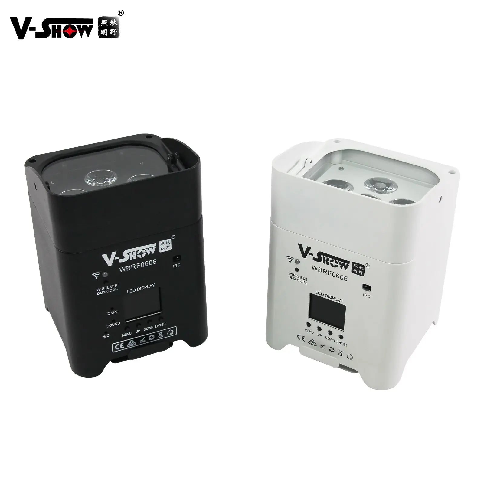 VSHOW WBRF0606 4pcs With Soft Bag Free Shipping 6pcs 18w RGBWA and UV 6 in 1 Led Par Light Wireless Battery