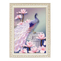 Hot Sell Beautiful Wall Decor Paintings Special Shape Hand Made 5d Peacock Diamond Painting Art on Canvas