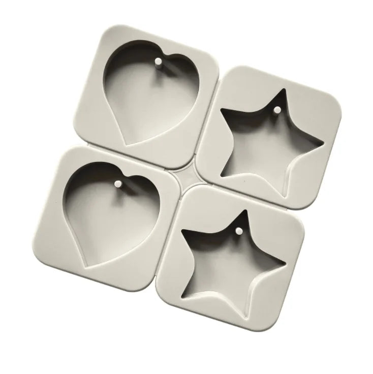 C-0591 4-chamber Five Pointed Star love Aromatherapy Gypsum Manual Soap Mold DIY Silicone Wax Mold Cake Mold