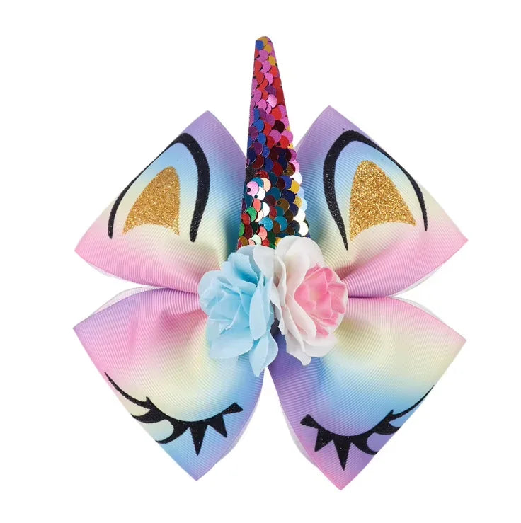 Cute Girls Hair Ribbon Bows with Alligator Hair Clips Cheer Bows Hair Accessories for Kids