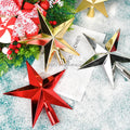 Handmade 22cm Hot Sale Christmas Ornaments Personalized Golden Red Silver Five Pointed Star MegaBDM