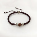925 Spacer Bring Energy Adjustment Natural Stone Bracelet Men