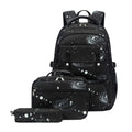 New 3PCS Set Children's Backpack Waterproof School Bag with Pencil Case and Lunch Box Character Pattern for School Use