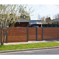 JHR Modern Style Customized Fencing Powder Coated Concise Slat Gates Fencing for Garden Picket Fence
