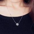 Wholesale New Fashion Jewelry Chain 925 Silver Sun Crystal Necklace for Women