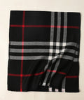 Stock Wholesale 100% Wool Soft Touch Luxury Plaid Scarf for Autumn/Winter Men and Women with Custom Logo Option