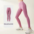 Women's High Waist Yoga Pants Peach Hip Lift Tummy Control No Embarrassment Lines Elastic Waist for Running Sports Leggings