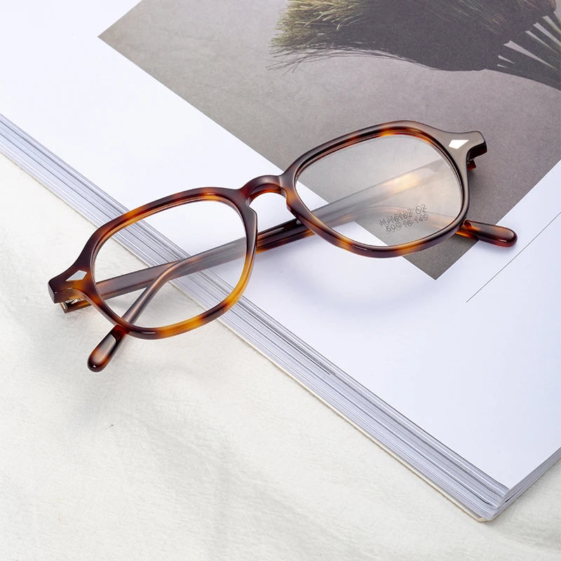 OEM Brand Spectacle Frames Fashion Optical Glass Eyewear for Men Women Acetate Material Diamond Face Shape Match Decorative