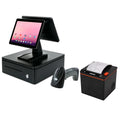 All in One POS Dual-screen 15.6 Inch Cash Registers for Supermarket Use Compatible Printers and Barcode Scanners Android Windows MegaBDM
