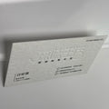 Custom Textured Cotton Embossed Printing Business Card Custom Shape Varnished Surface Custom Packaging Made Fancy Offset Paper