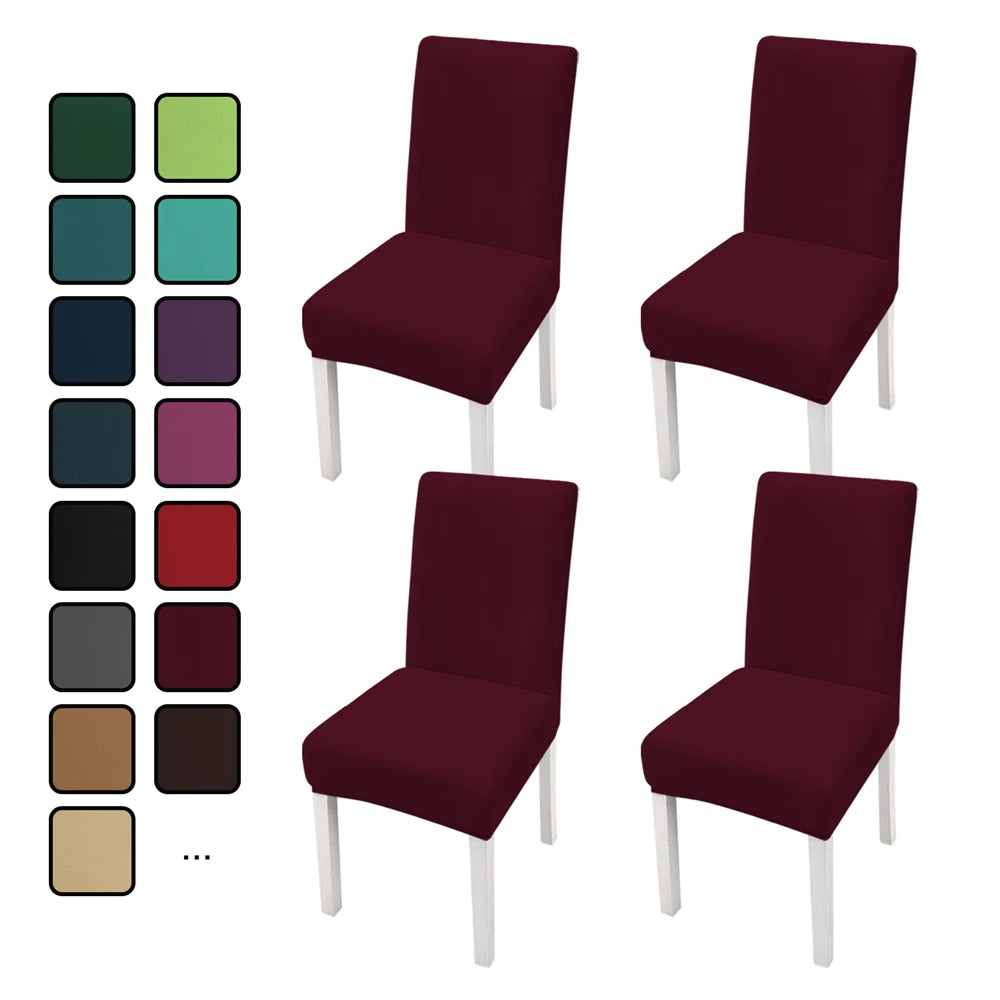 Reador Retailer 4-Piece Spandex/Polyester Dining Chair Covers-Durable & Reusable 15 Colors/Customized Excellent Quality