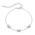 Luxury 925 Sterling Silver Bracelet for Women Fine Jewelry Personalized Butterfly Shape Charm Chain Gifts Diamond Main Stone