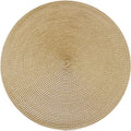 Custom Eco-Friendly Modern Plastic PP Braided Kitchen Round Placemats Dining Table Mat Non-slip Heat Resistant