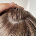 Medium Brown Human Hair Lace Front Short Wig for Women