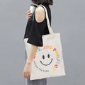 Customized Picture Heavy-Duty Eco-Friendly Cotton Canvas Expandable Folding Tote Bag Reusable Foldable Silk/Digital Shopping Bag