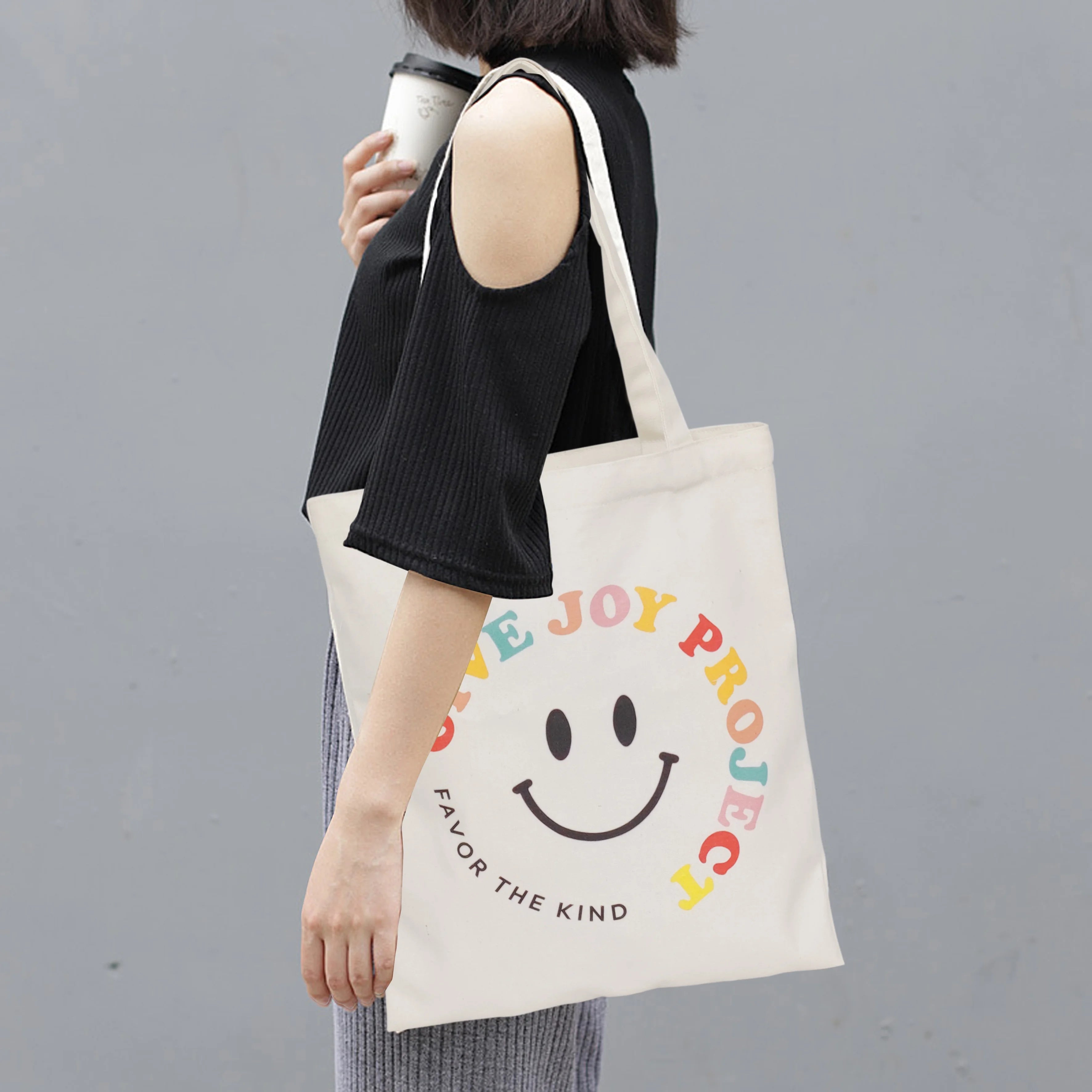 Customized Picture Heavy-Duty Eco-Friendly Cotton Canvas Expandable Folding Tote Bag Reusable Foldable Silk/Digital Shopping Bag