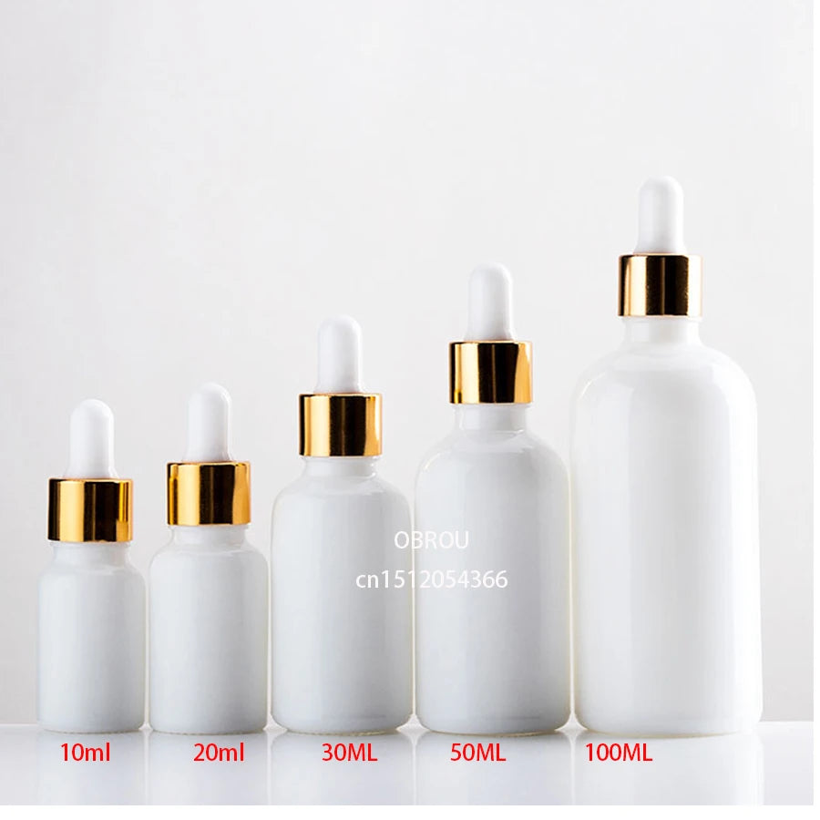 Obrou Glass Dropper Bottles 10ml-100ml Skin Care Serum Glass Bottle for Cosmetic Essential Oil