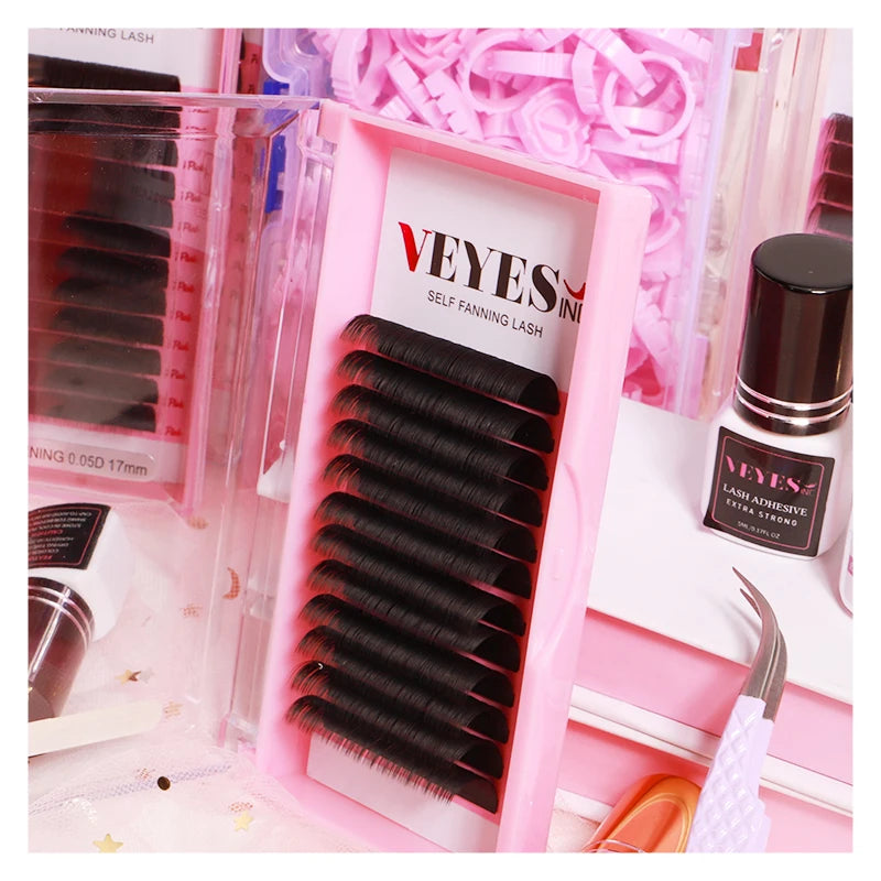 Veyes Inc Wholesale Very Soft Synthetic VEYESINC Cashmere Lashes Extensions Easy Fan Lashes Siberian Mink Lash Extensions