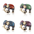 Fashionable Alloy Elephant Shape Drop Oil Brooch for Men and Women Stylish Accessory