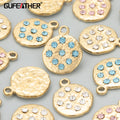 GUFEATHER ME12 316L Stainless Steel & Zircon Nickel-Free DIY Pendants & Necklace Findings Handmade China Origin 4pcs/lot