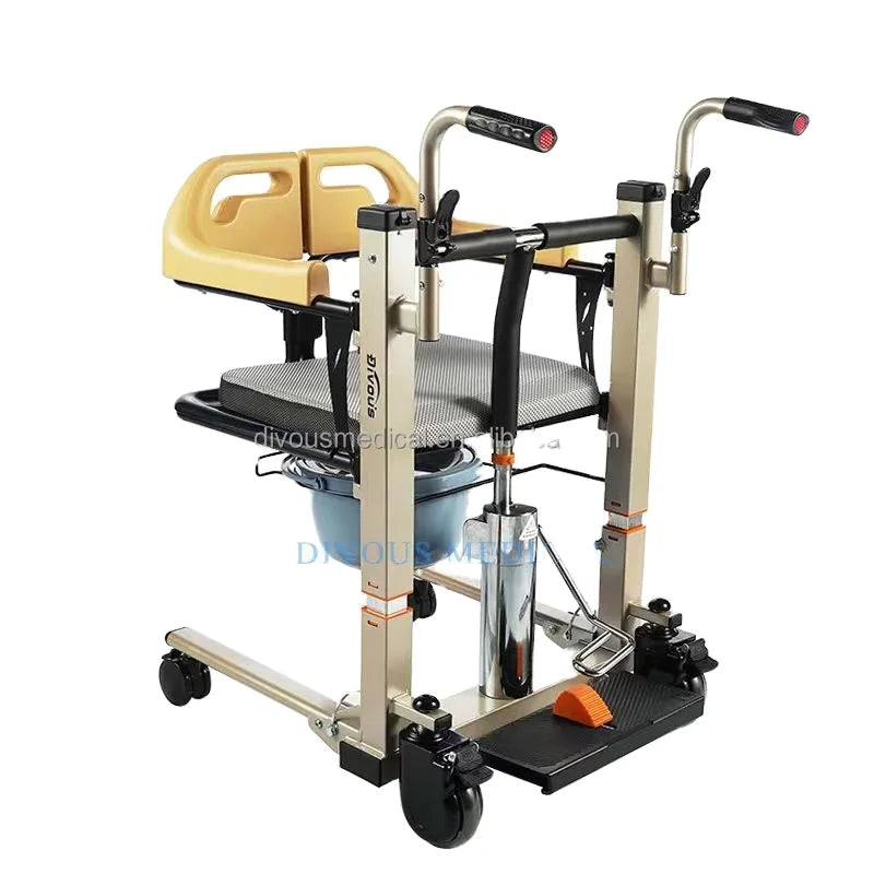 Hydraulic Patient Transfer Chair with Toilet Transfer Toilet Disabled Shower Wheelchair Toilet Chair