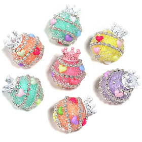 Explosive Crown Sugar Beads Straight Hole Drill Ball Beaded Diy Mobile Phone Chain Accessory Beads