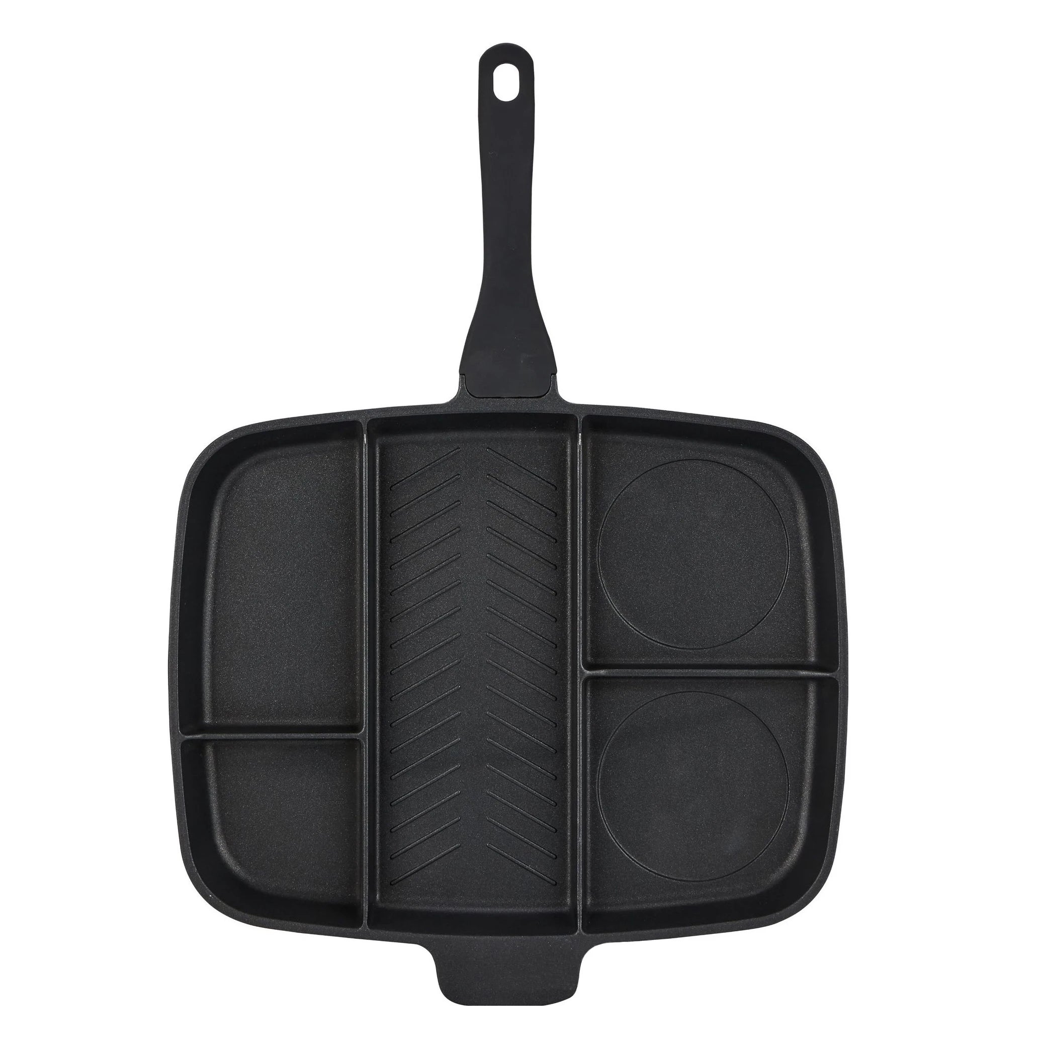 5 in 1 Multifunctional Frying Pan for Breakfast Nonstick Aluminum Divided Grill Pan