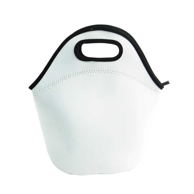 Waterproof Portable Sublimation Blank White Lunch Tote Bag for Kids Neoprene case for Picnic