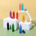 Eye Cream Glass Roller Bottle RTS Empty Round Red Orange 10ml Perfume Essential Oil Cosmetic Container with Roll on Bottle