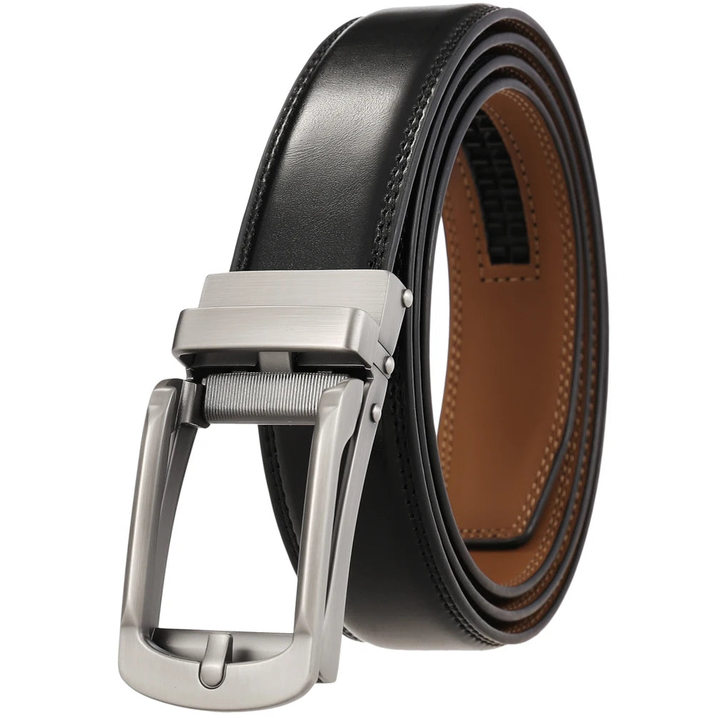 LY33-23426-1  Hot Sale Reverse Pull Buckle Leather Casual Belt