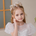 Romantic Bridal Hair Accessories Butterfly Flower Children's Crown for Little Girls Photo Performance Pageant Tiara