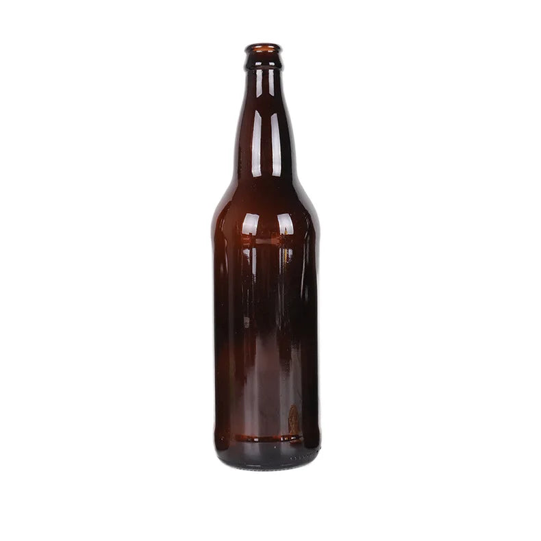 Brown Glass Beer 500ml Empty Bottle with Crown Lid Screen Printing Custom Colors Wholesale Bottles