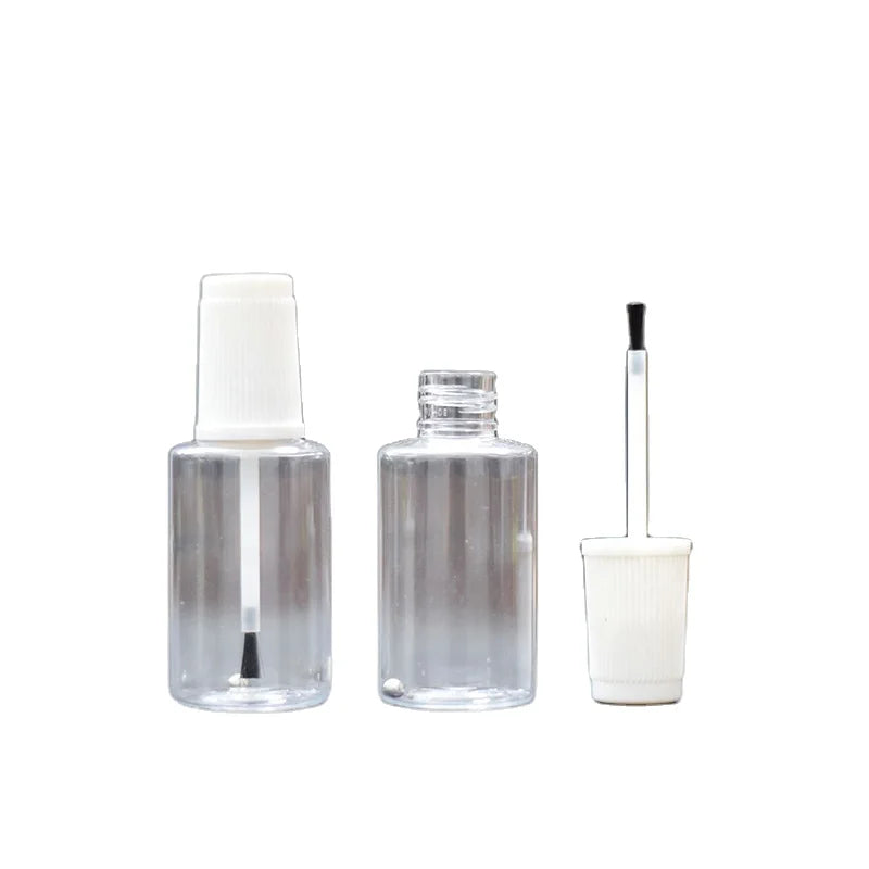 20ML 30ML PET  GRS  Recycled Plastic R-pet Car Paint Brush Bottle Nail Polish Bottle Touch up Bottle with Brush Cap Low Price