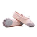 Factory Supply Cheap Girls Women Genuine Leather Dance Stretch Canvas Ballet Shoes