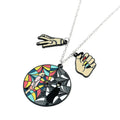 Hot TV Wednesday Necklace Metal Badge Pendant Fashion Necklace Jewelry Wednesday Adams Colorful Chain