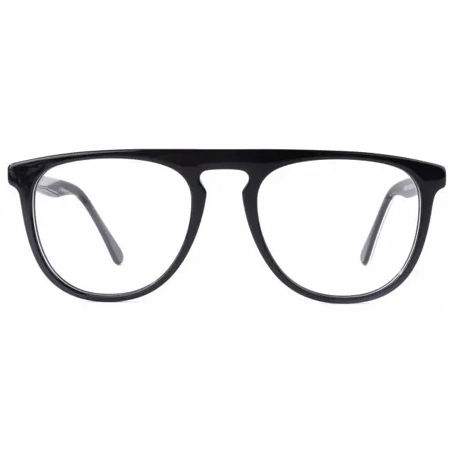 New Fashion Men and Women's Oval-Shaped Anti Blue Light Acetate Eyeglasses Frames Monturas De Lentes Factory Customize Logo