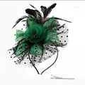 Dance Hair Tie Headband Bridal Retro Tea Party Feathers Net Veil Mesh Fascinator Hats