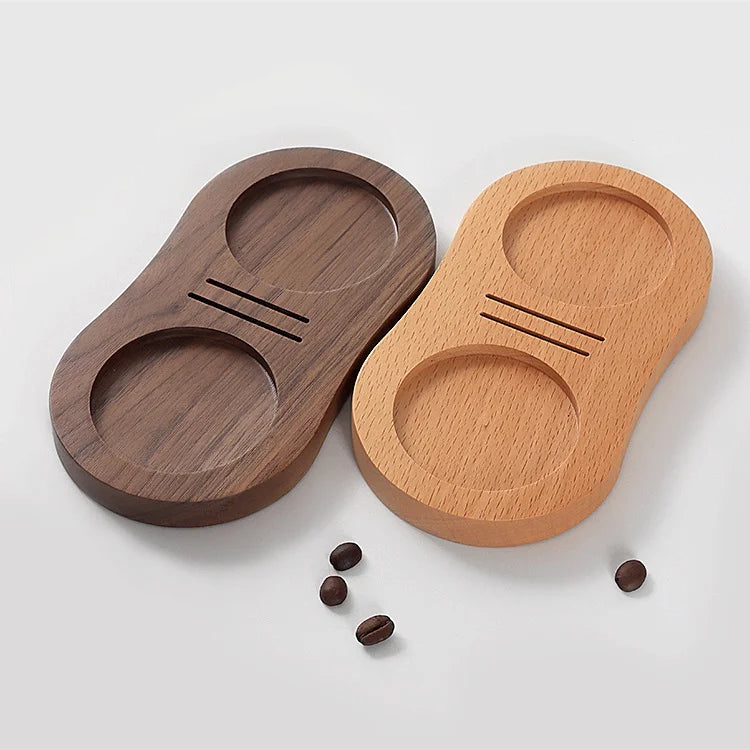 Wooden Coffee Tamper Holder Stand Powder Tamping Station Base Walnut Tamper for Coffee