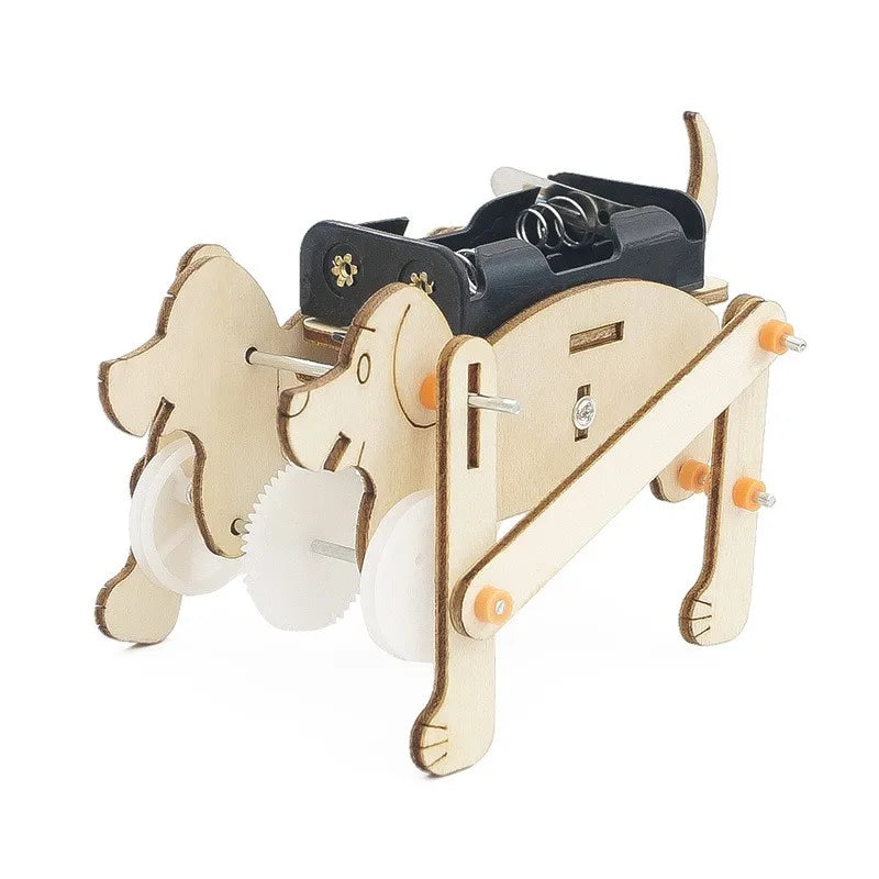 DIY Electric Mechanical Dog Model 3D Puzzle Toys Steam Educational Toy Material Kit