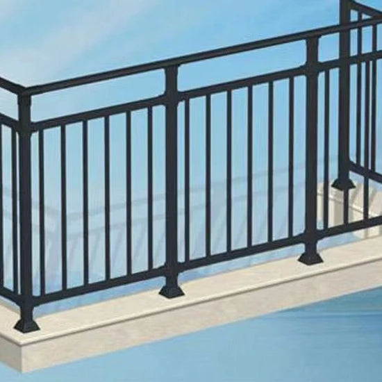 Modern Popular Powder Coated Cheap Wrought Iron Porch Railings Easily Assembled Balcony Handrail