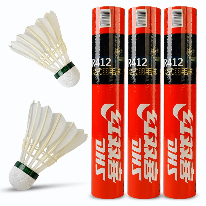 DHS Double Happiness Professional Competition 3 in 1 Goose Feather Badminton Shuttlecock