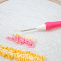 High-quality 1.6mm Metal+Plastic Punch Needle ABS Handle Embroidery Stitching Needle DIY Crochet Easy Embroidery Random Color