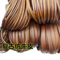 Faux Flat Leather Cord 8/10mm Thickness 1.5mm Brown Leather Cord for Jewelry Making